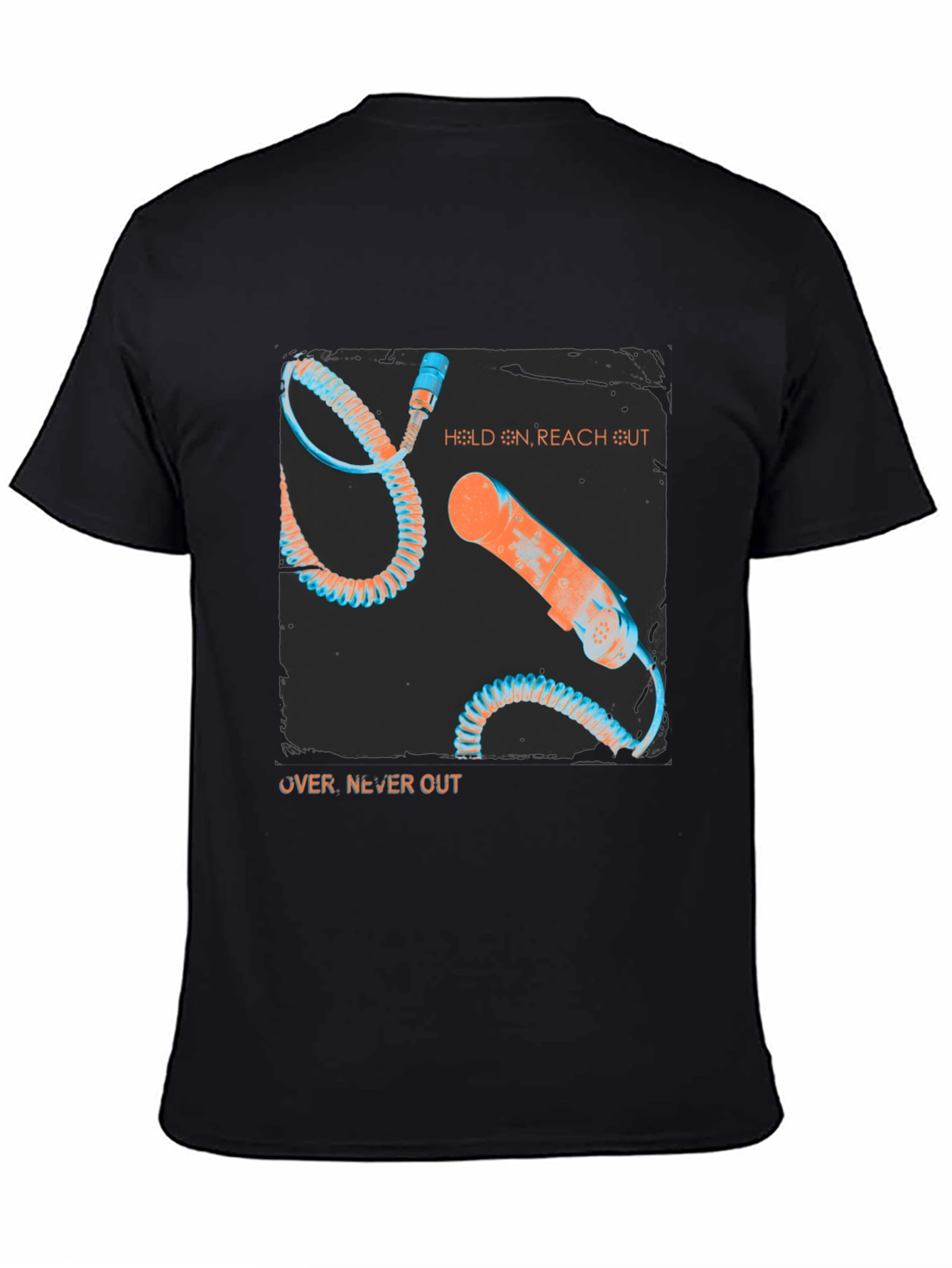 Retro Phone Graphic Tee - Hold On Reach Out