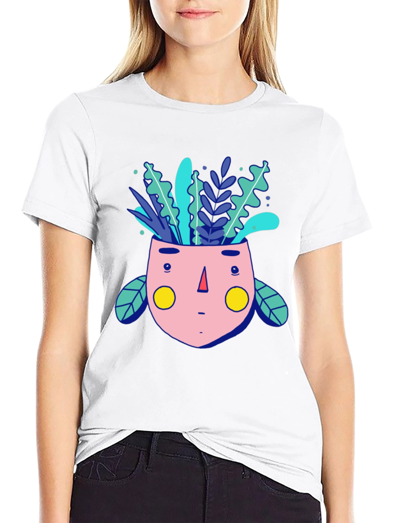 Whimsical Plant Head Graphic Tee