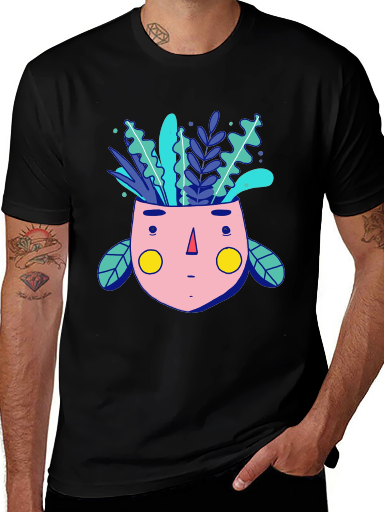 Whimsical Plant Head Graphic Tee