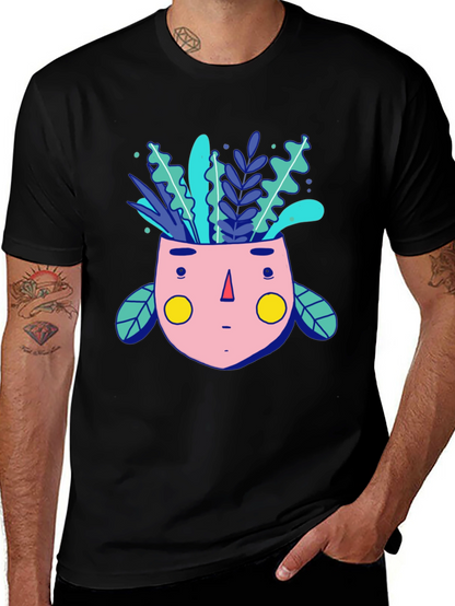 Whimsical Plant Head Graphic Tee