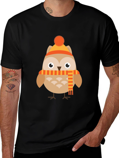 Owl in Winter Gear Graphic Tee