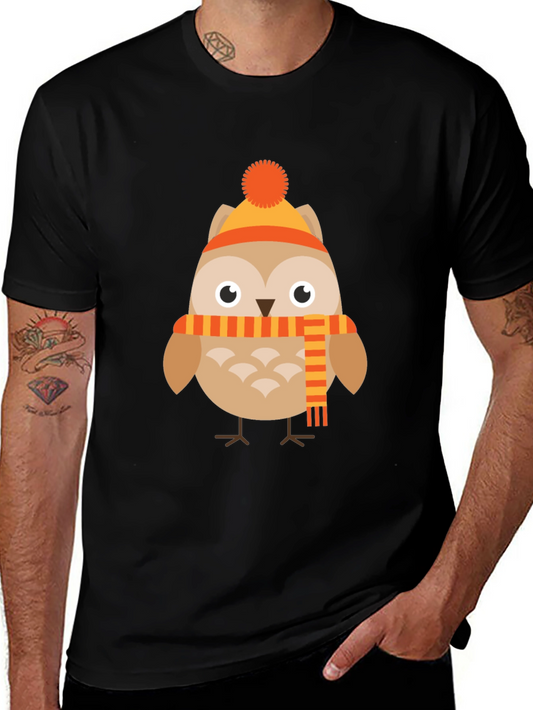 Owl in Winter Gear Graphic Tee