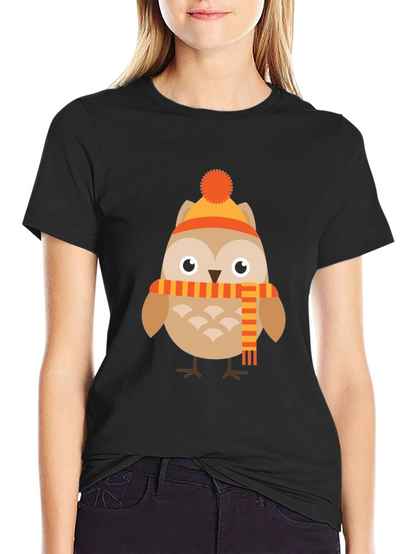 Owl in Winter Gear Graphic Tee