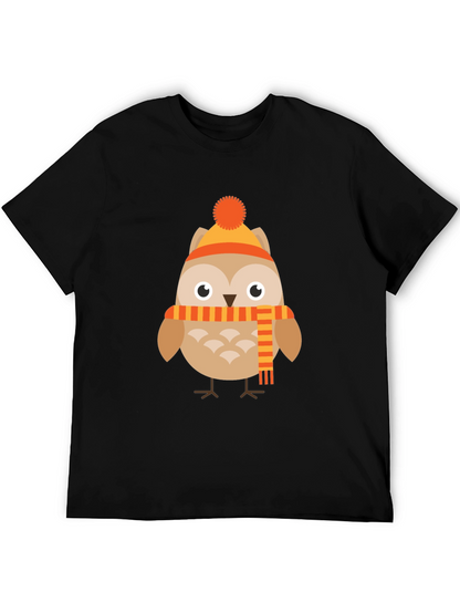 Owl in Winter Gear Graphic Tee