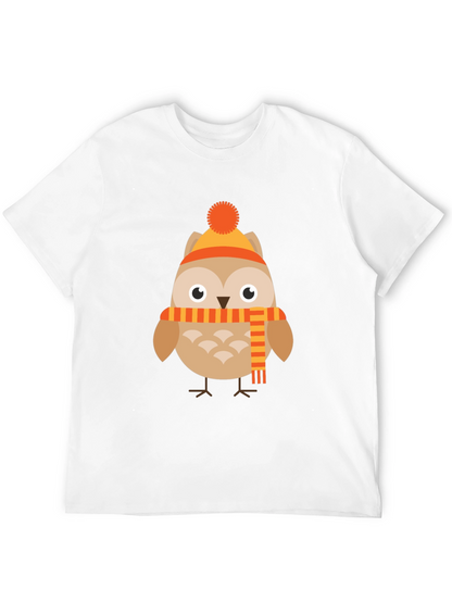 Owl in Winter Gear Graphic Tee