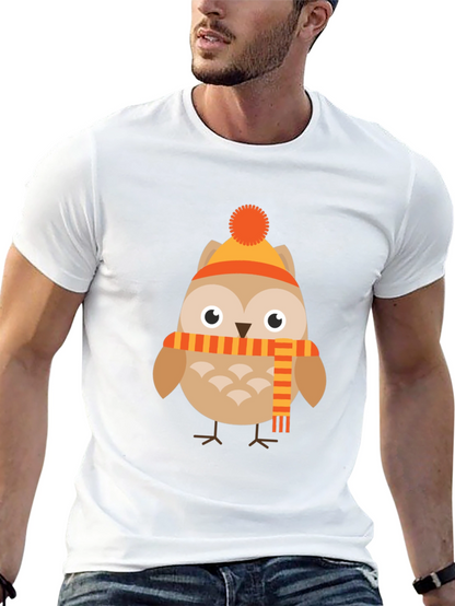 Owl in Winter Gear Graphic Tee