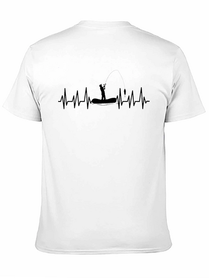 Heartbeat Paddle Boarding Black T-Shirt