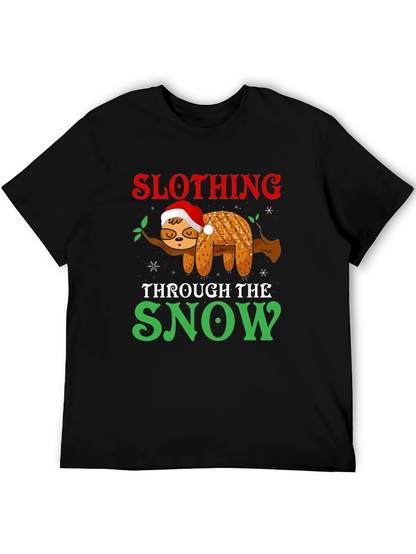 Slothing Through the Snow Holiday T-Shirt