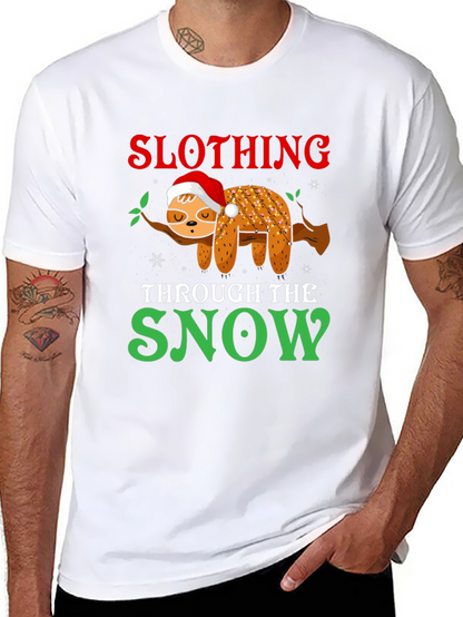 Slothing Through the Snow Holiday T-Shirt