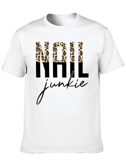 Nail Junkie Leopard Print Graphic Tee