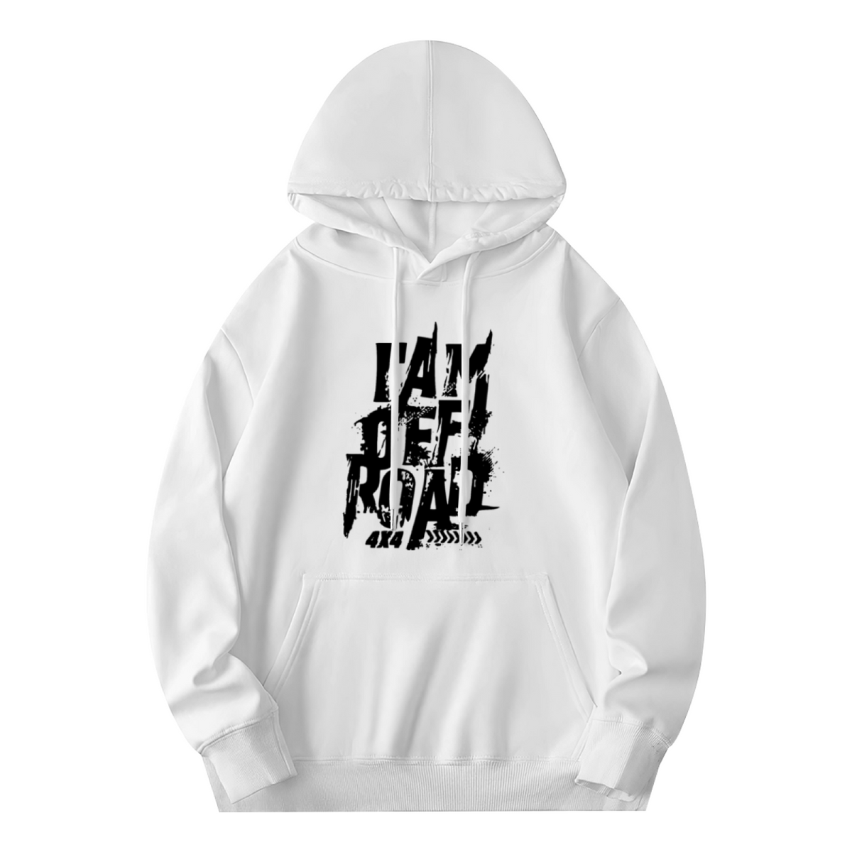 I Am Off Road' 4x4 Distressed Grunge Graphic Hoodie