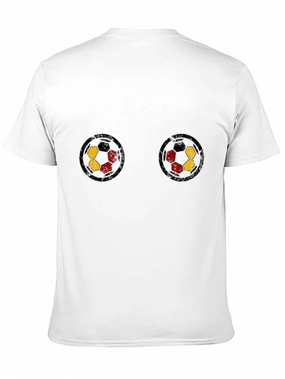 Soccer Ball Tee - Novelty Black Shirt