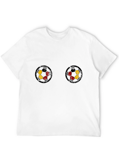 Soccer Ball Tee - Novelty Black Shirt