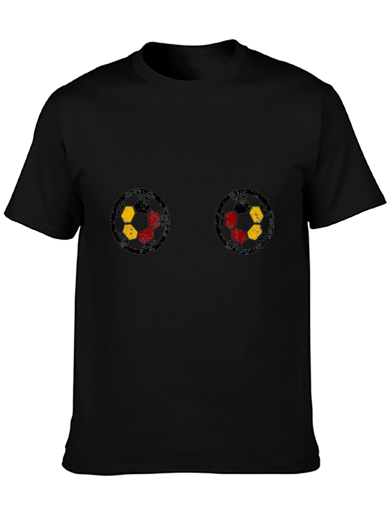 Soccer Ball Tee - Novelty Black Shirt