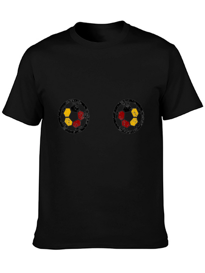 Soccer Ball Tee - Novelty Black Shirt