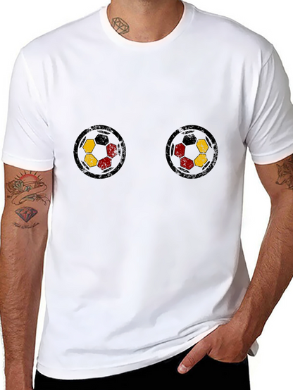Soccer Ball Tee - Novelty Black Shirt