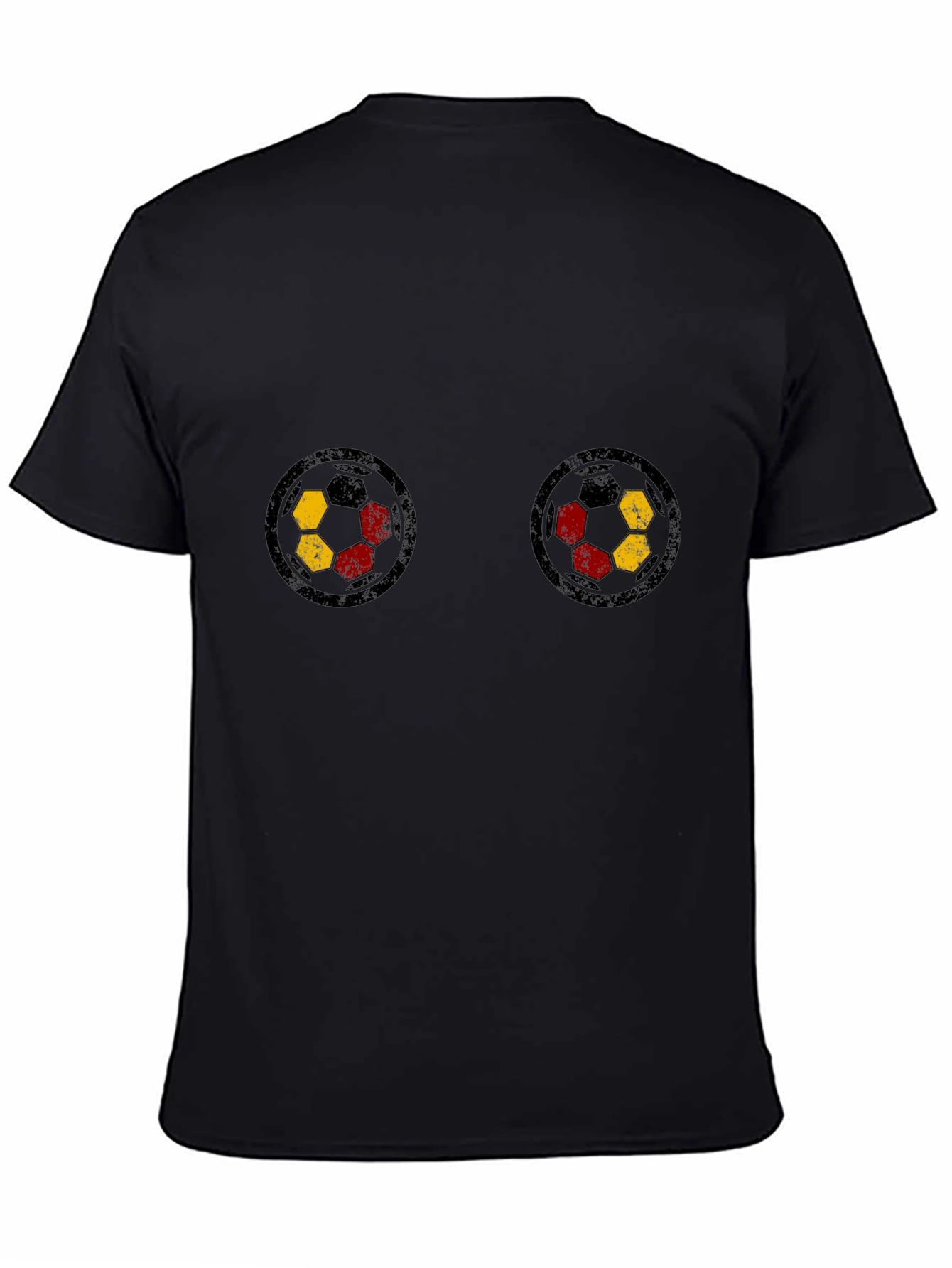 Soccer Ball Tee - Novelty Black Shirt
