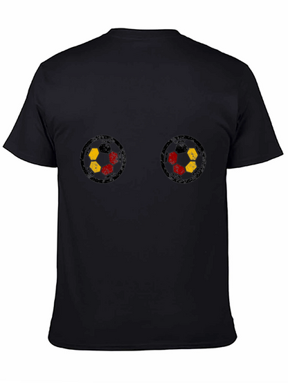 Soccer Ball Tee - Novelty Black Shirt