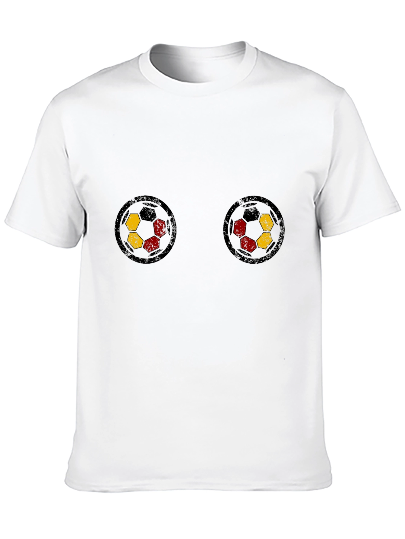 Soccer Ball Tee - Novelty Black Shirt