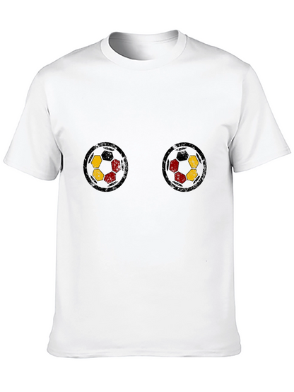 Soccer Ball Tee - Novelty Black Shirt