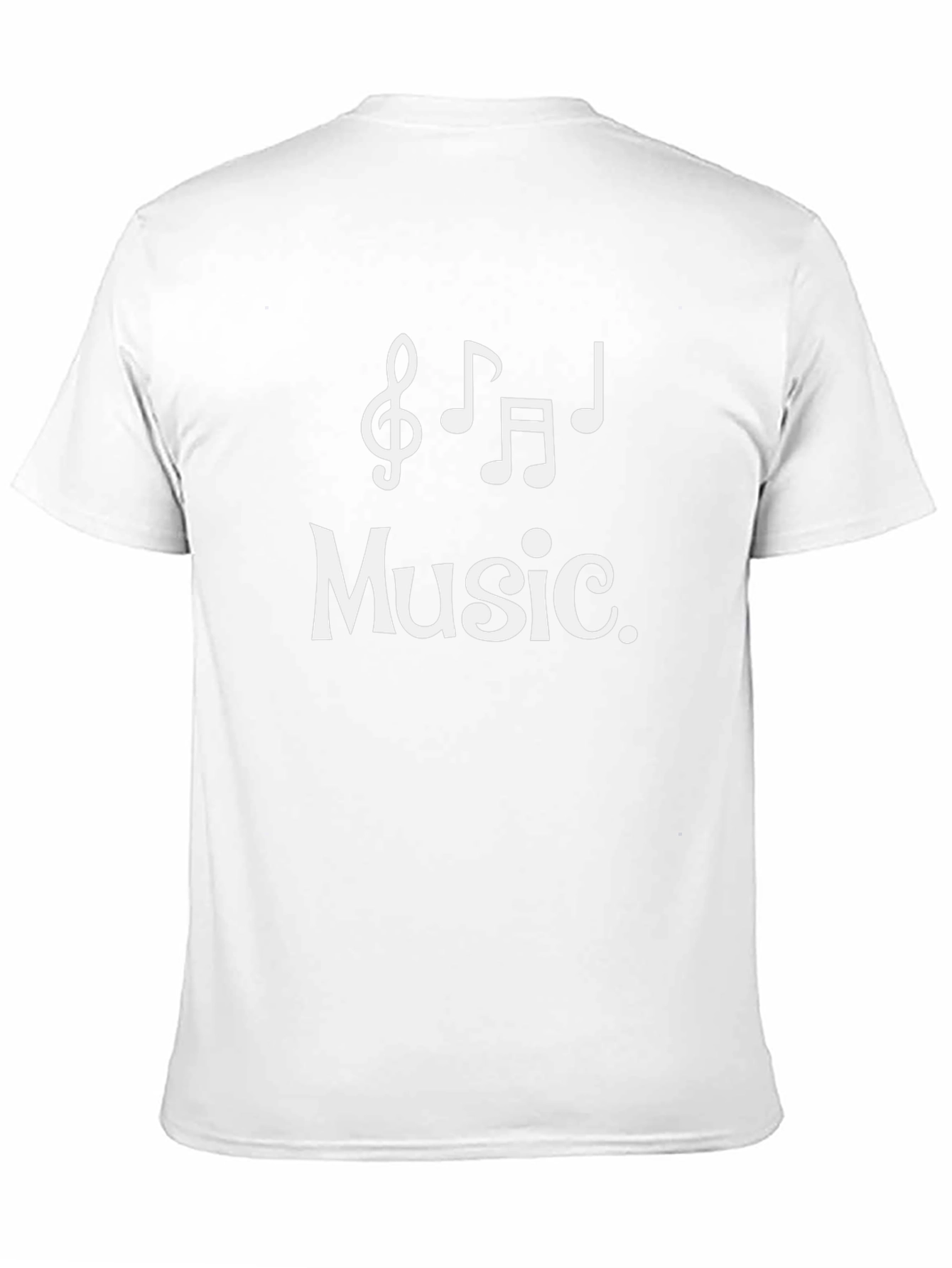 Music Notes Graphic Tee - Black Cotton T-Shirt