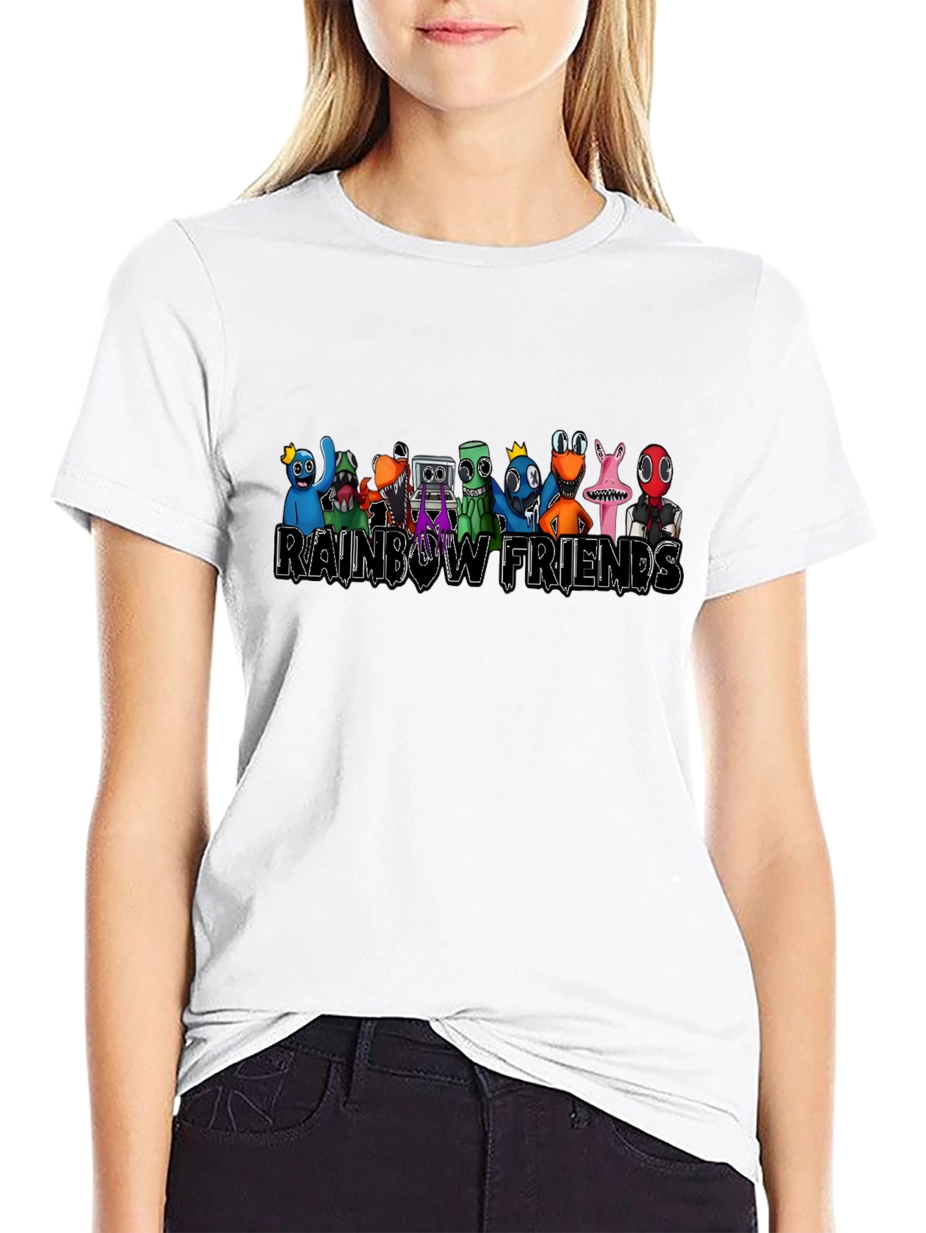 Rainbow Friends Black T-Shirt