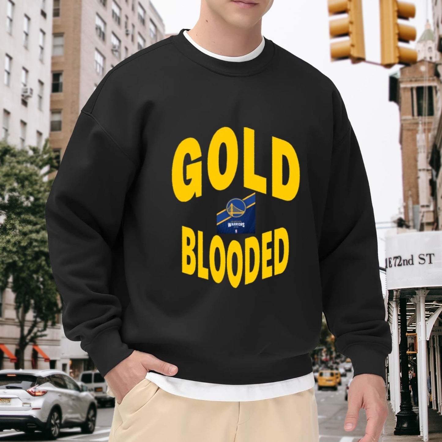 Golden State Warriors "Gold Blooded" Team Pride Crewneck Sweatshirt