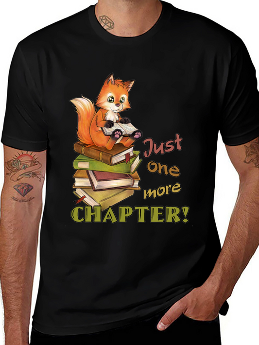 Bookworm Fox T-Shirt - Just One More Chapter