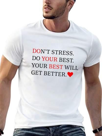 Motivational Black T-Shirt: Do Your Best!