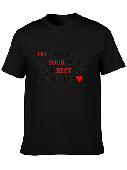 Motivational Black T-Shirt: Do Your Best!