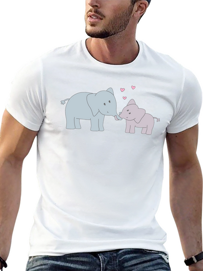 Elephant Love T-Shirt - Cute Cartoon Design