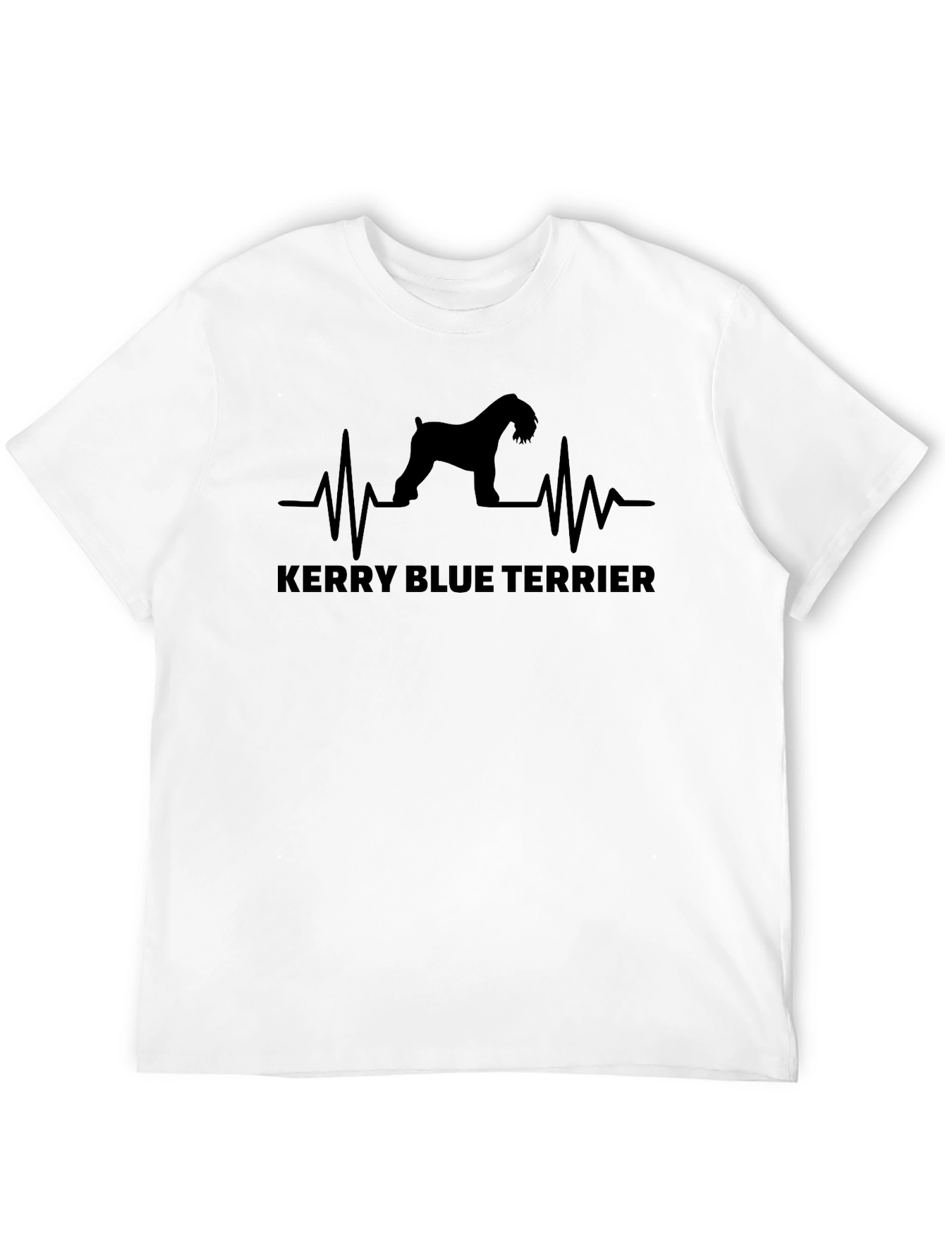 Kerry Blue Terrier Heartbeat Graphic T-Shirt