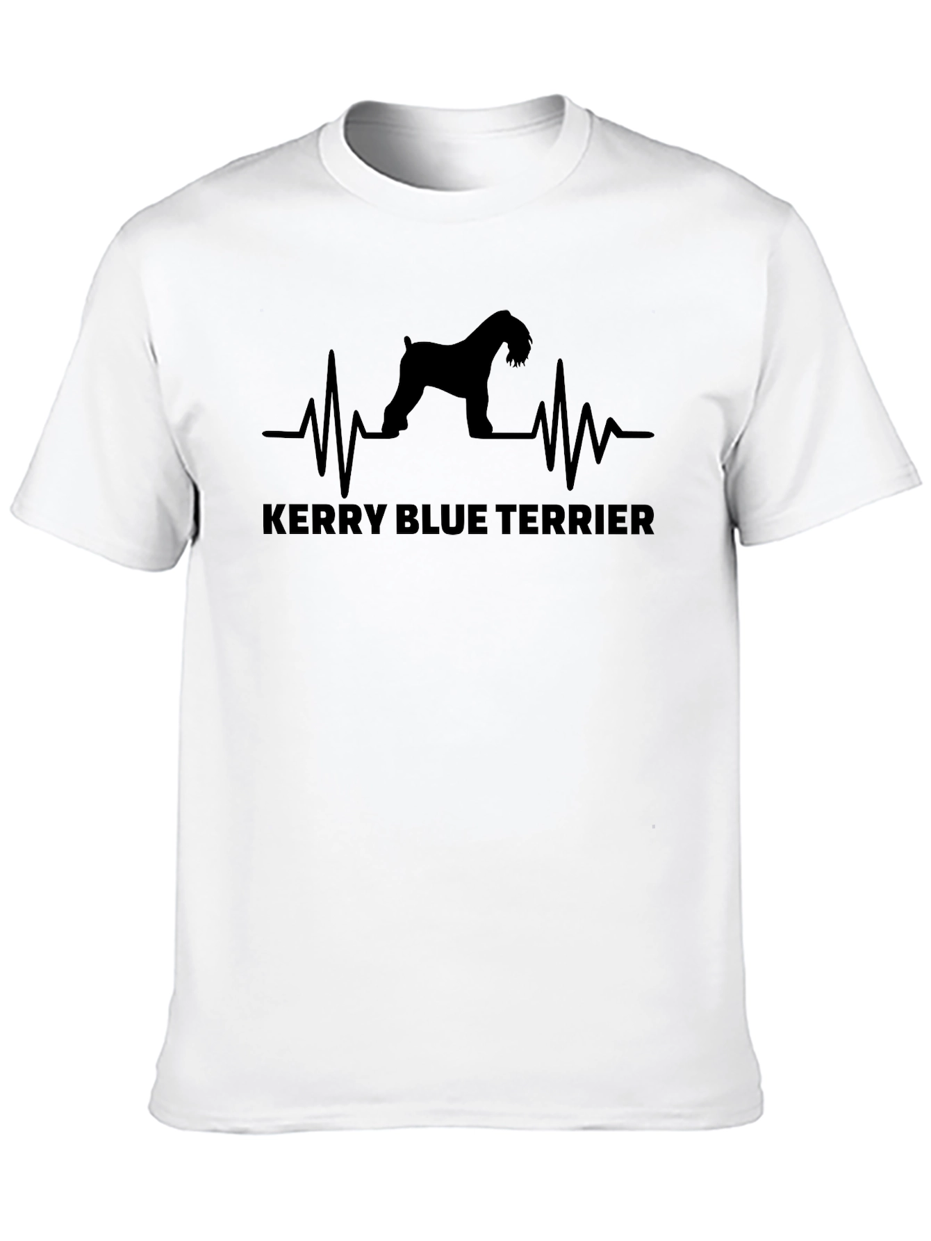 Kerry Blue Terrier Heartbeat Graphic T-Shirt