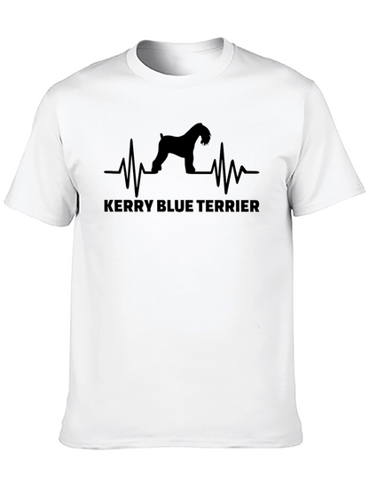 Kerry Blue Terrier Heartbeat Graphic T-Shirt