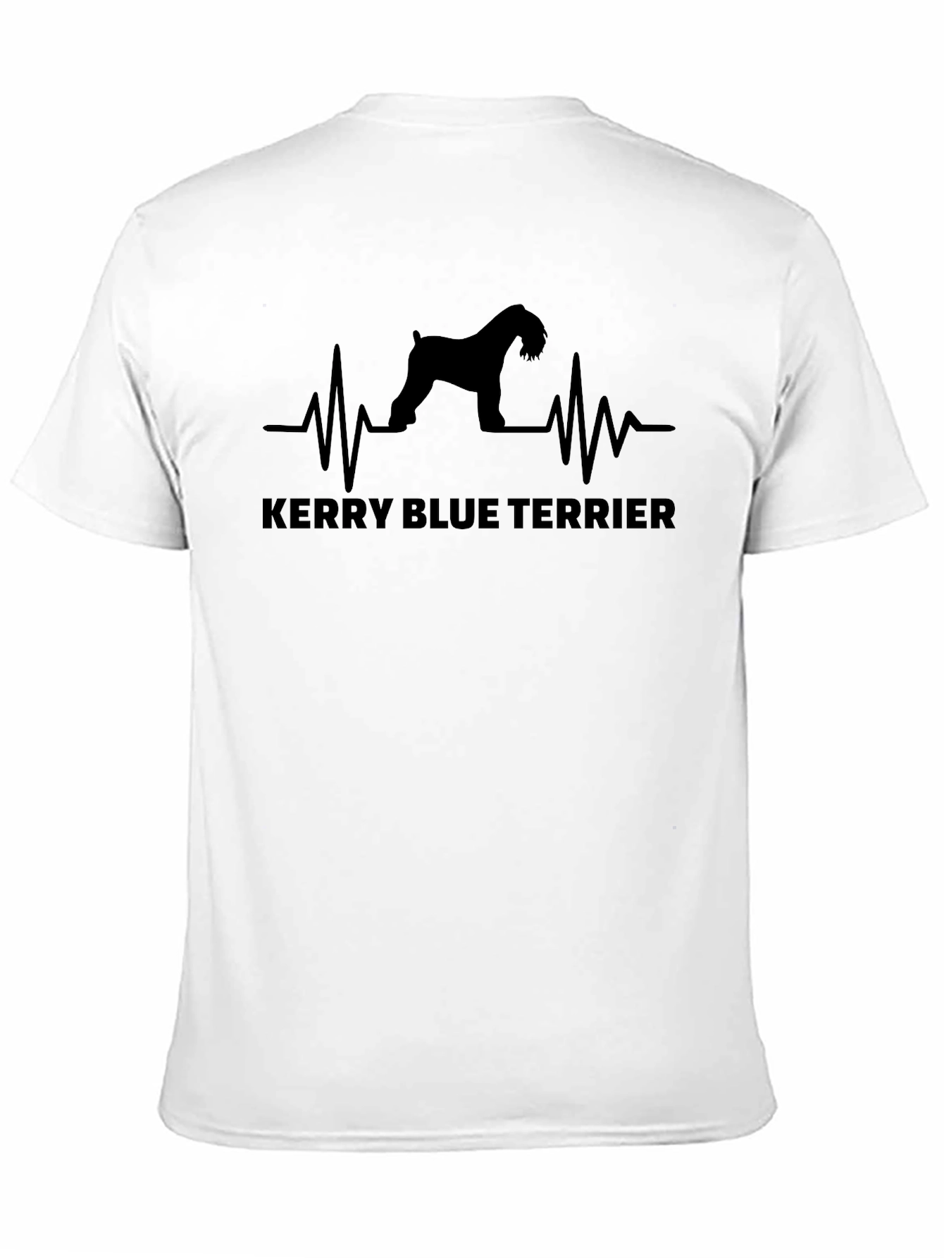 Kerry Blue Terrier Heartbeat Graphic T-Shirt