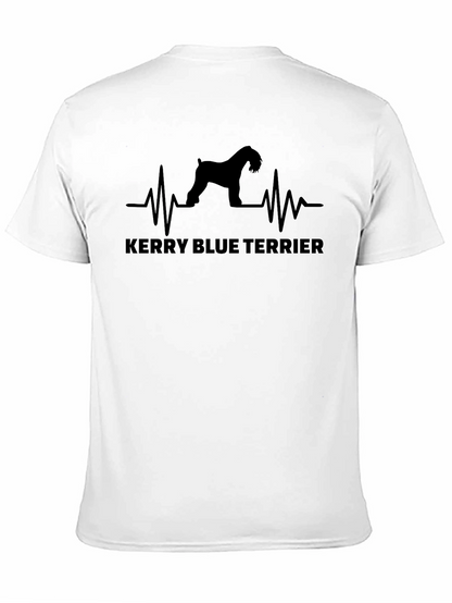 Kerry Blue Terrier Heartbeat Graphic T-Shirt