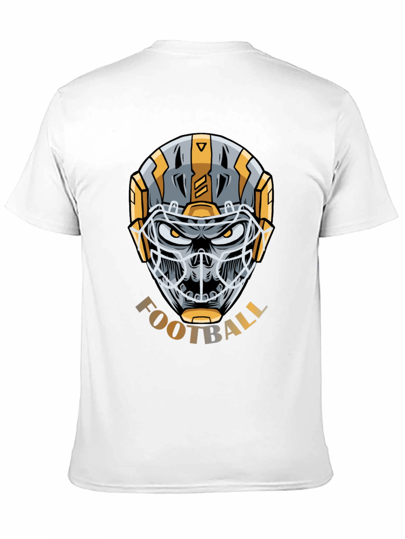Skull Football Helmet Graphic T-Shirt