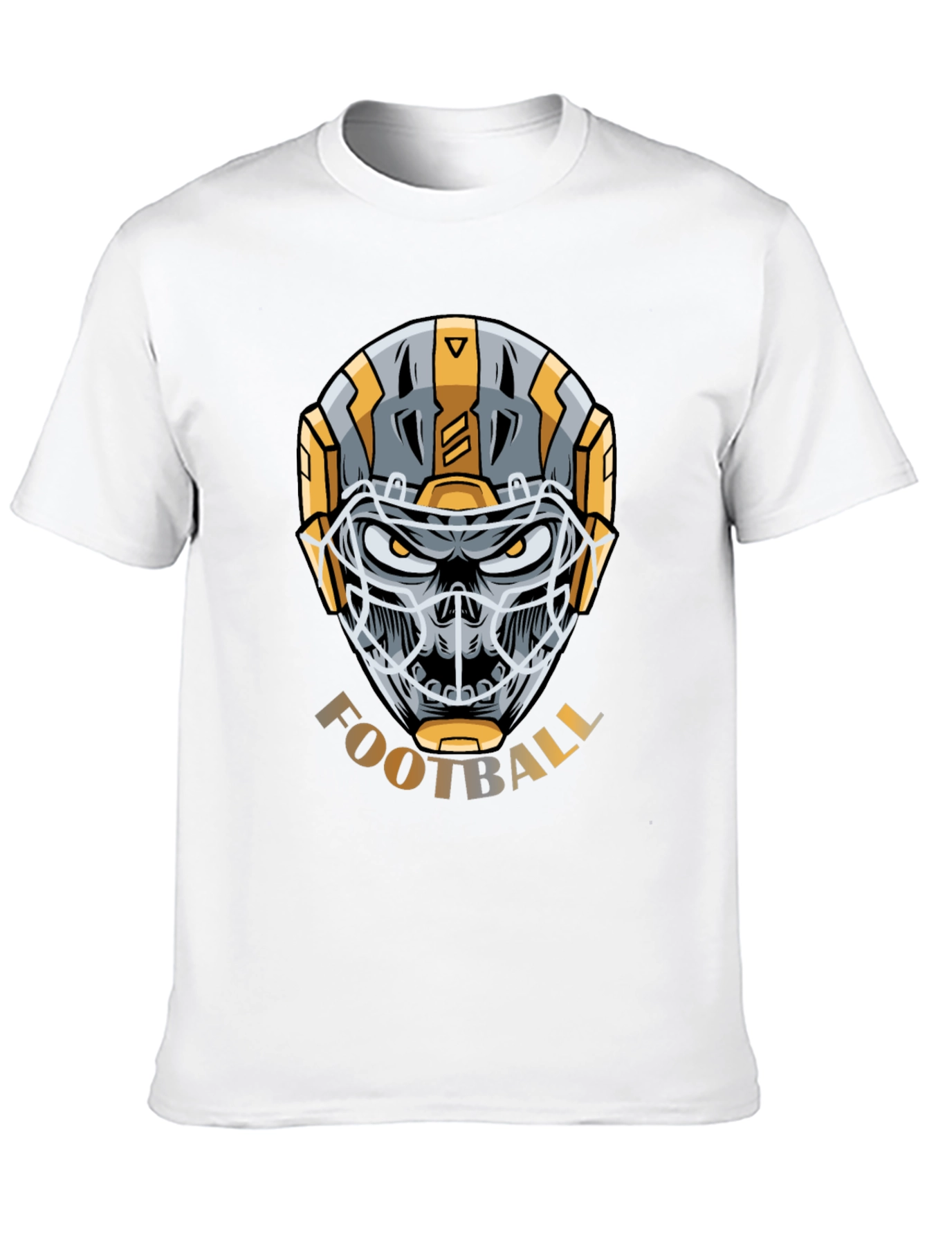 Skull Football Helmet Graphic T-Shirt