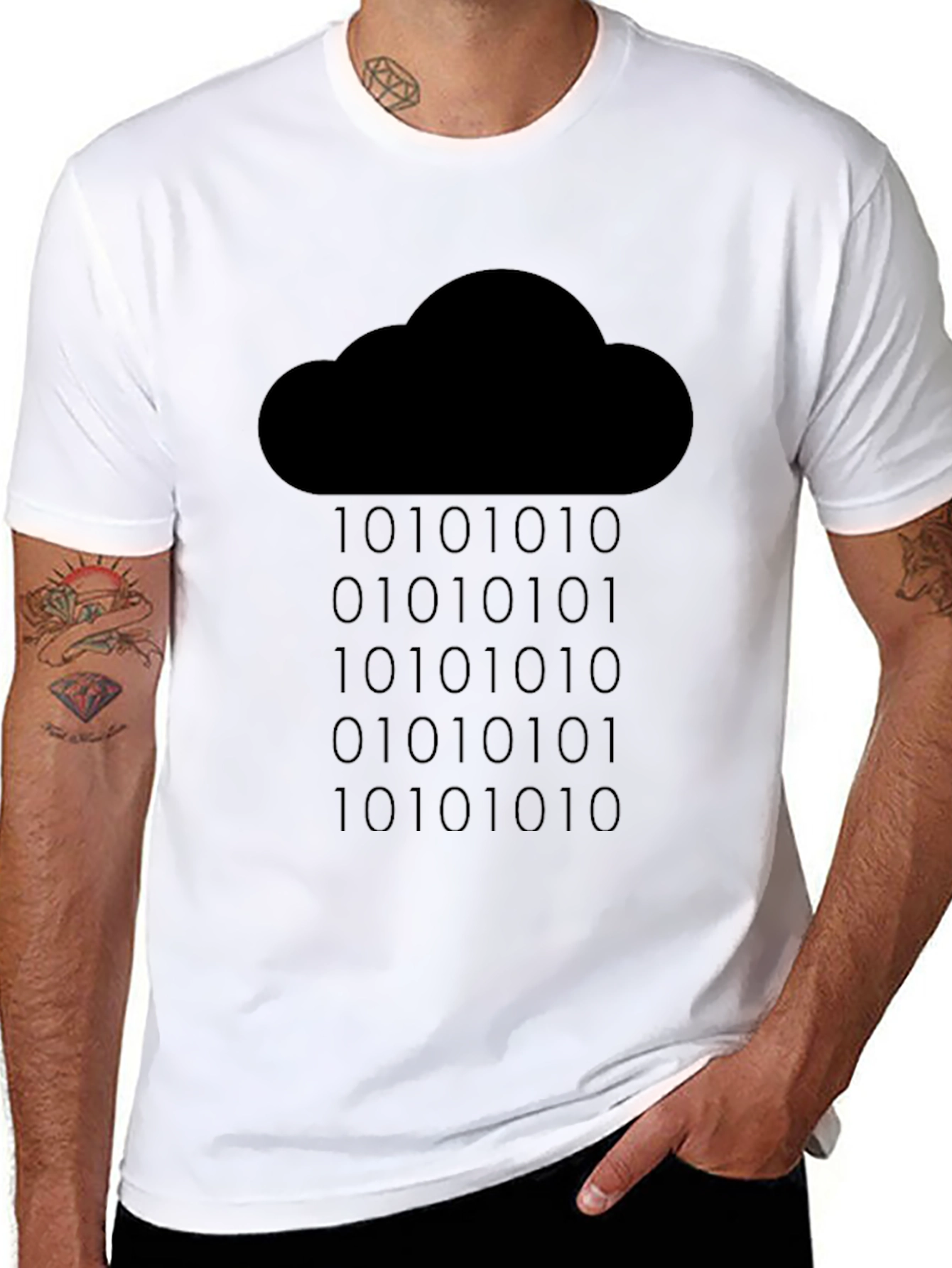Cloud Binary Code T-Shirt