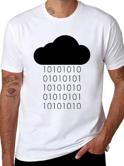 Cloud Binary Code T-Shirt