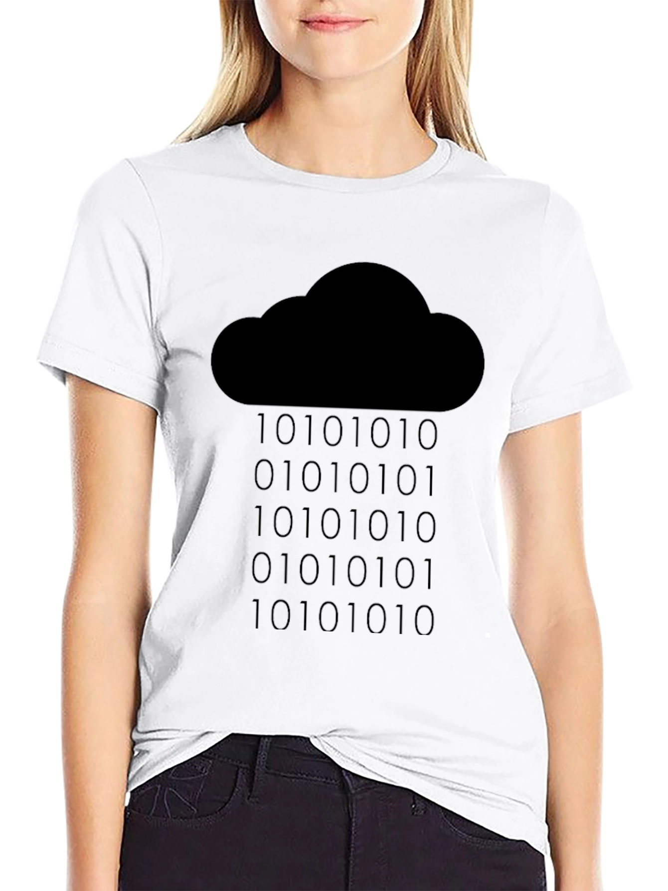 Cloud Binary Code T-Shirt