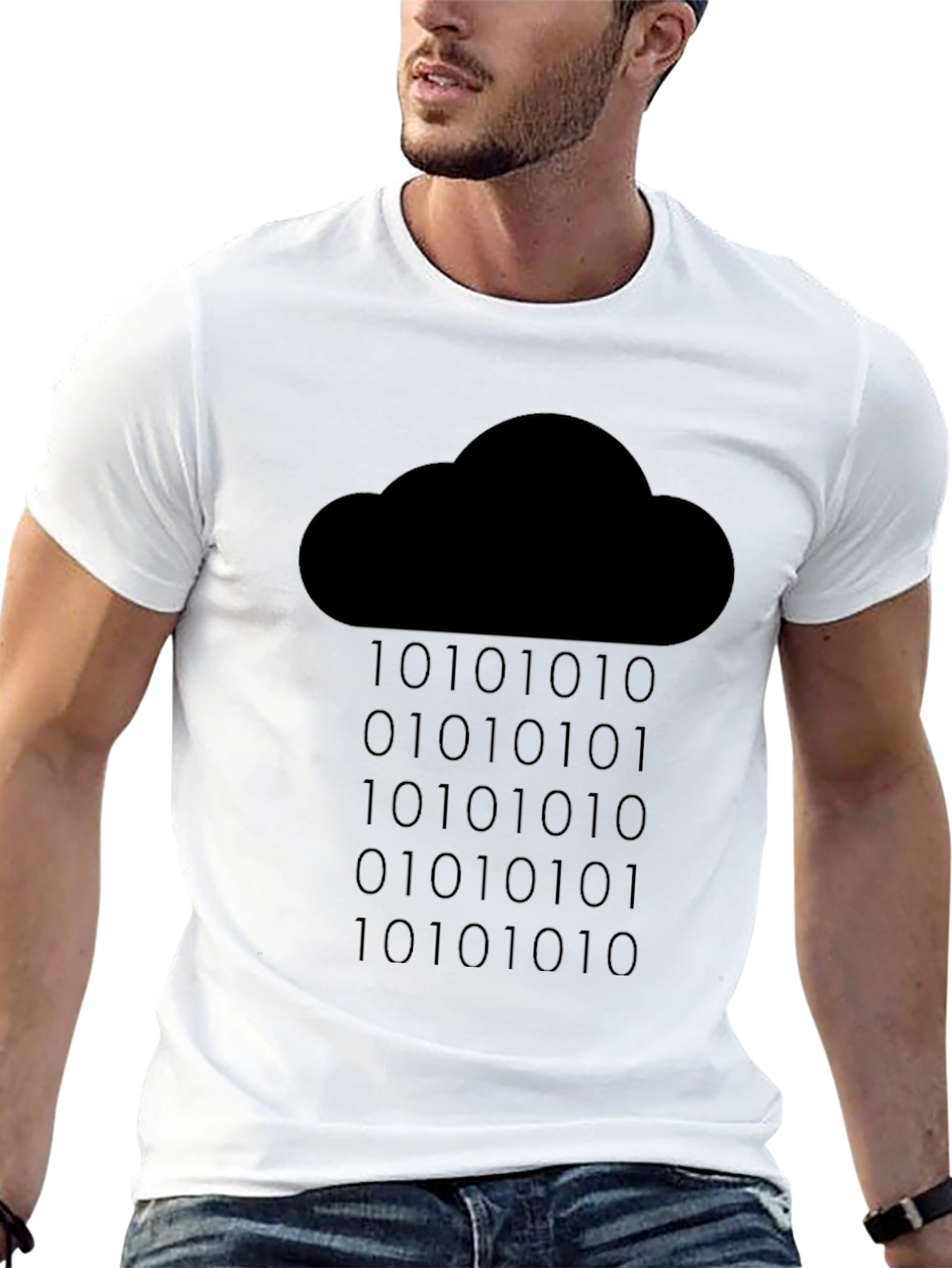 Cloud Binary Code T-Shirt