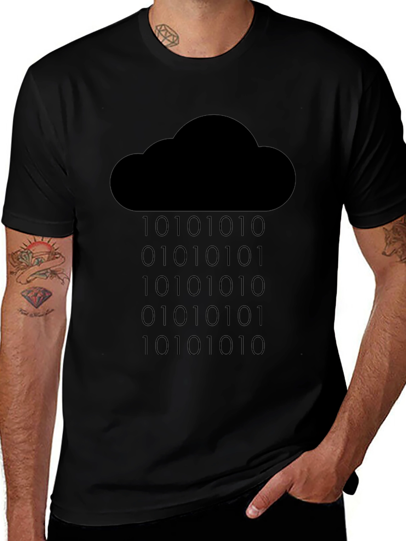 Cloud Binary Code T-Shirt