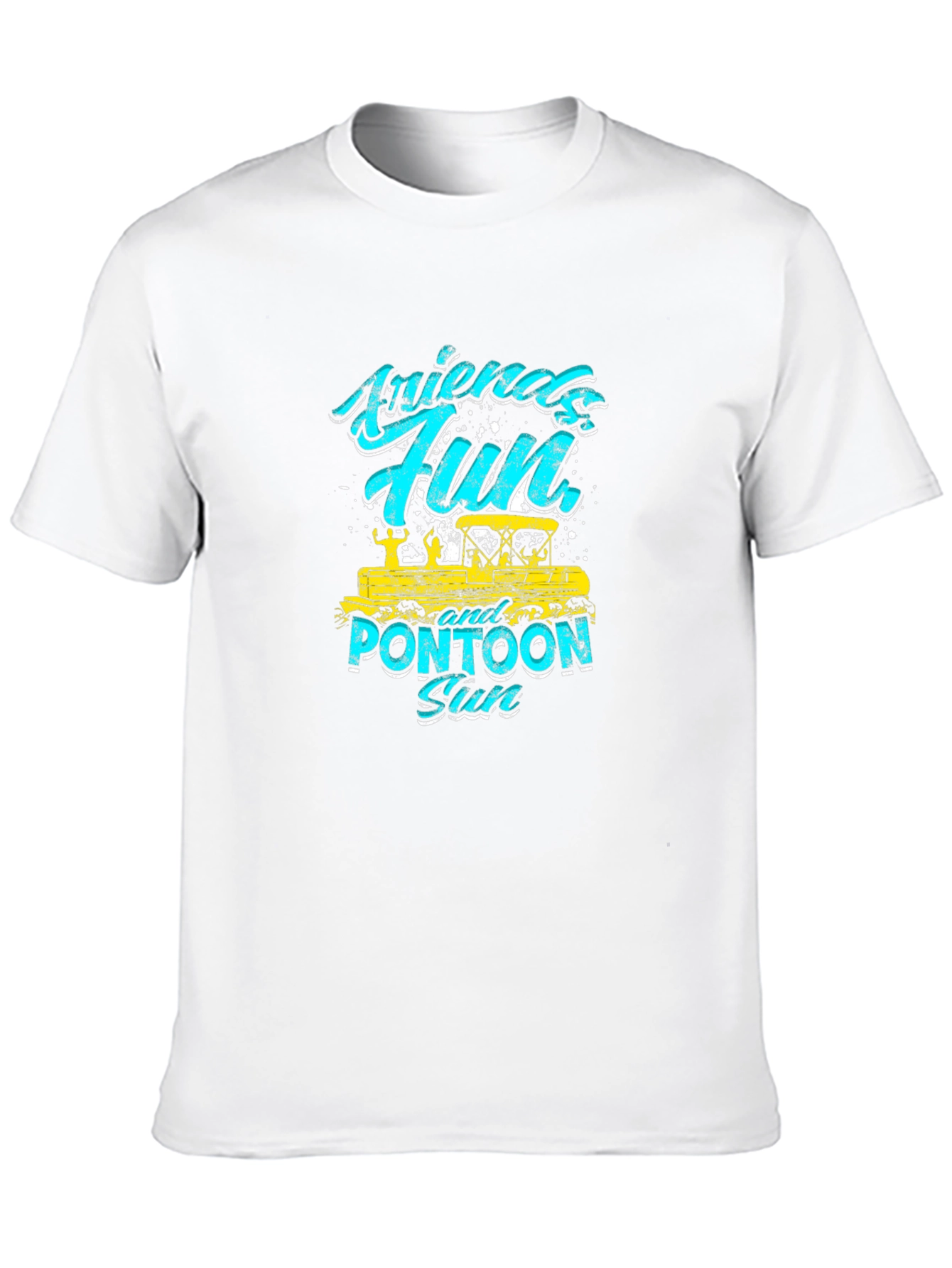 Friends Fun Pontoon Sun Black T-Shirt