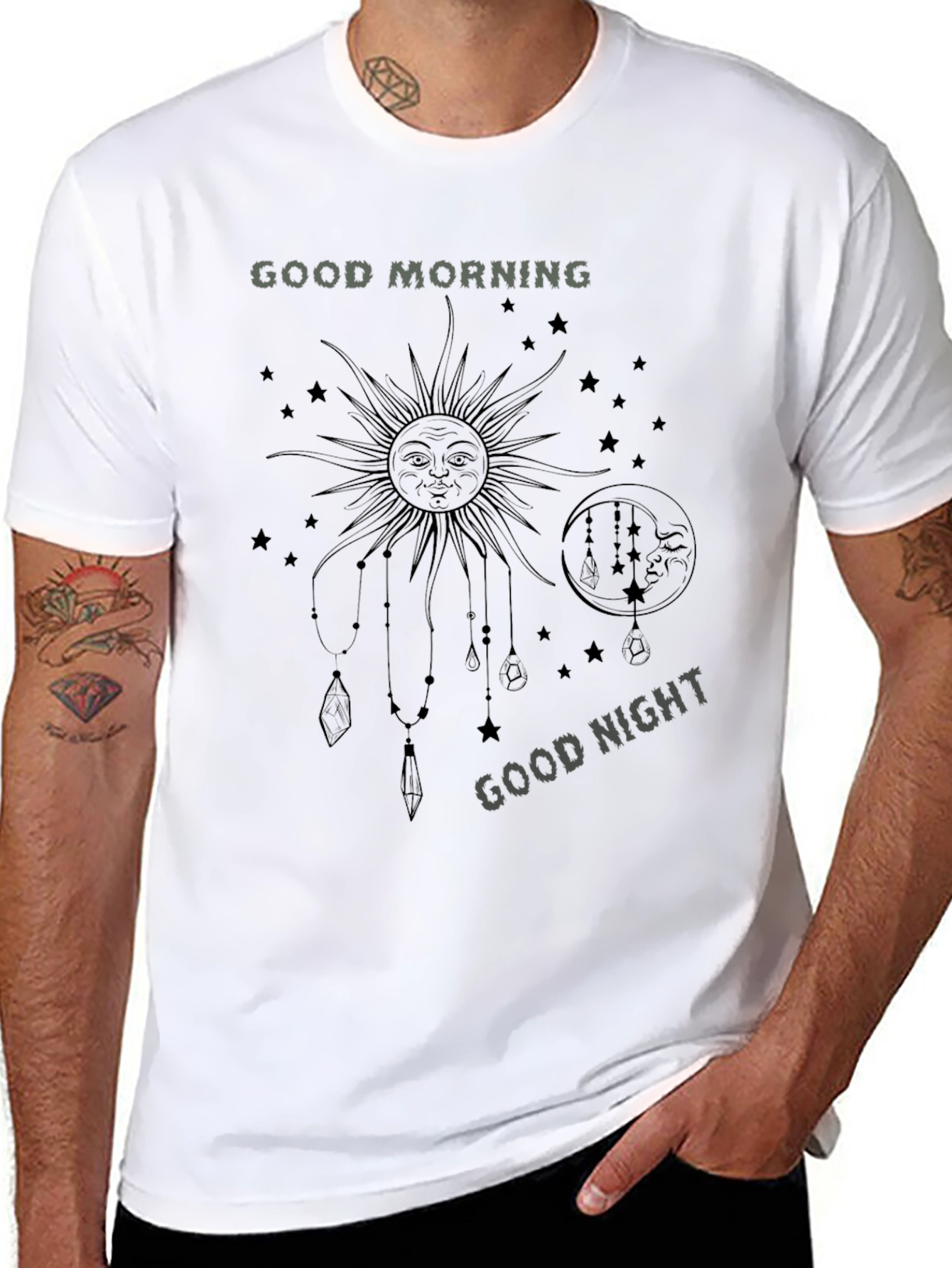 Celestial Good Morning/Night Graphic Tee