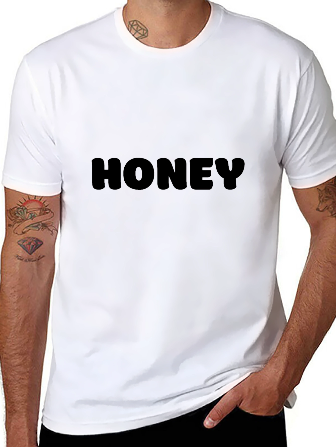 Honey Crew Neck Graphic T-Shirt