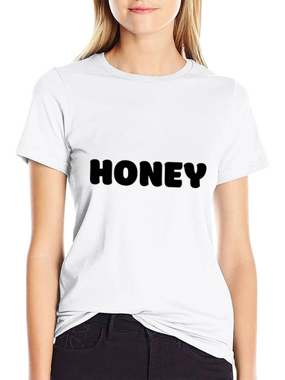 Honey Crew Neck Graphic T-Shirt