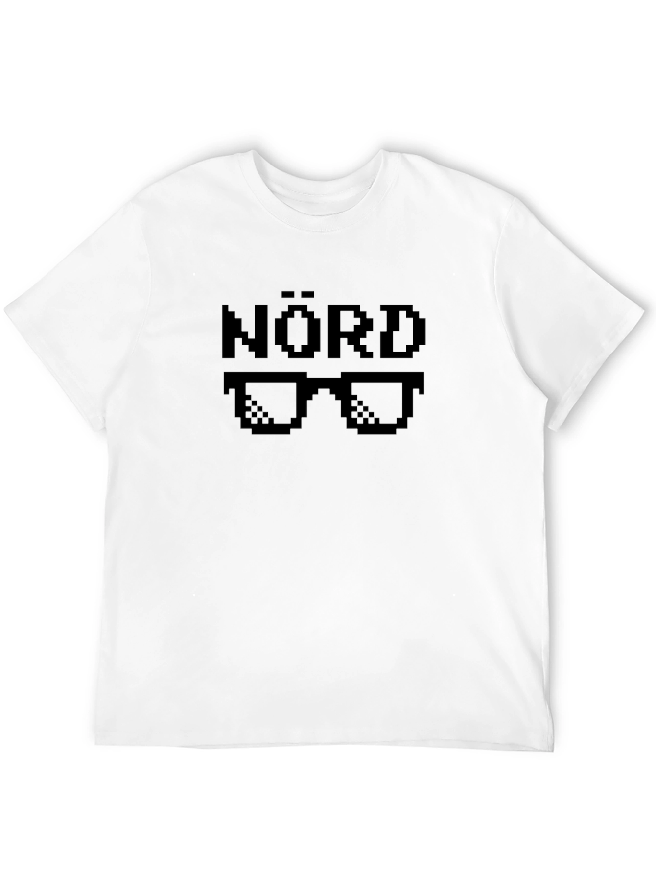 NÖRD Pixel Sunglasses Graphic Black T-Shirt