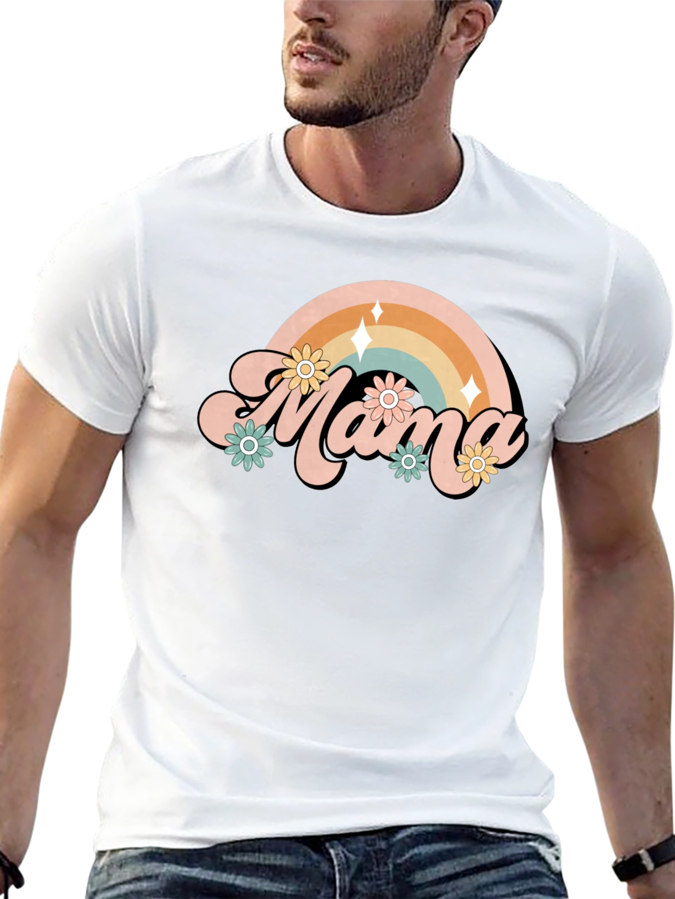 Retro Mama Rainbow T-Shirt