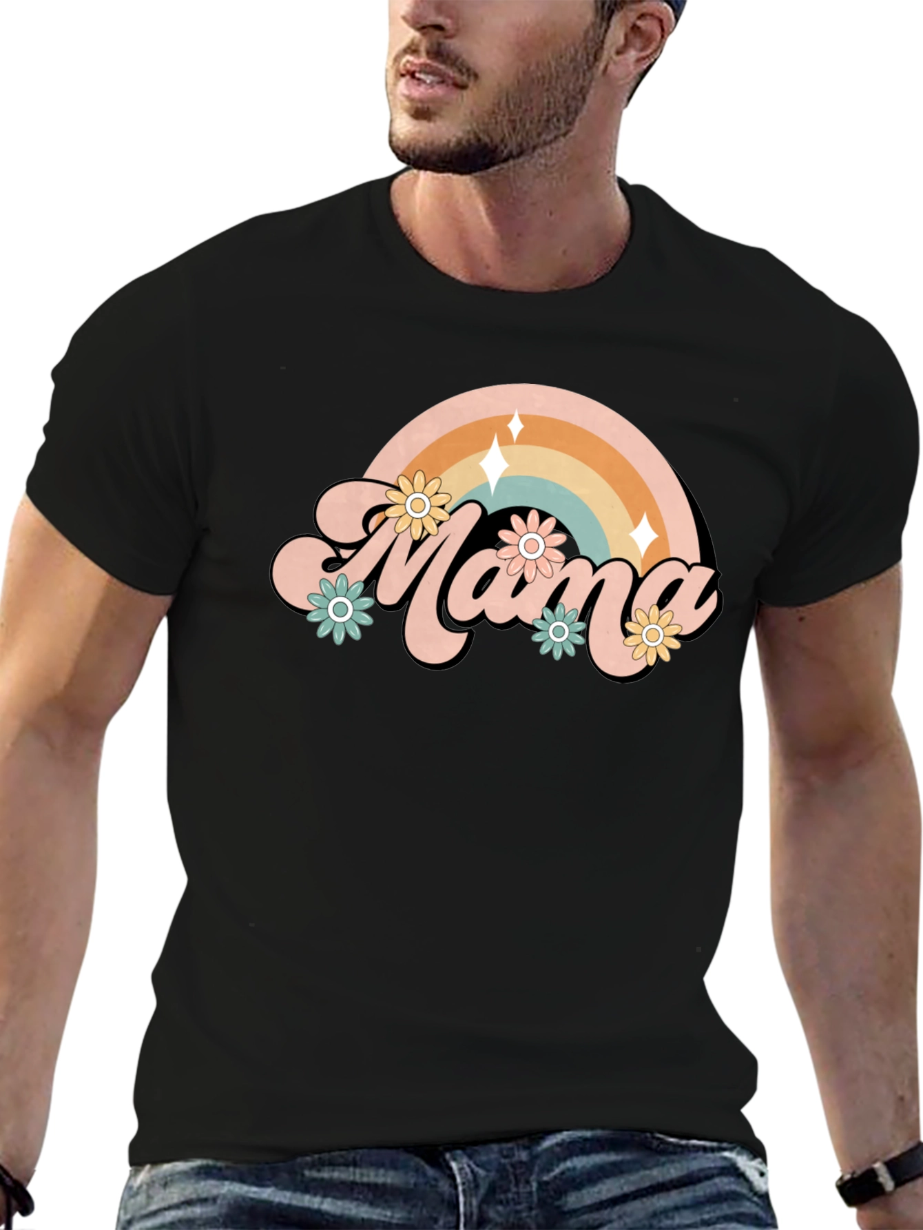 Retro Mama Rainbow T-Shirt